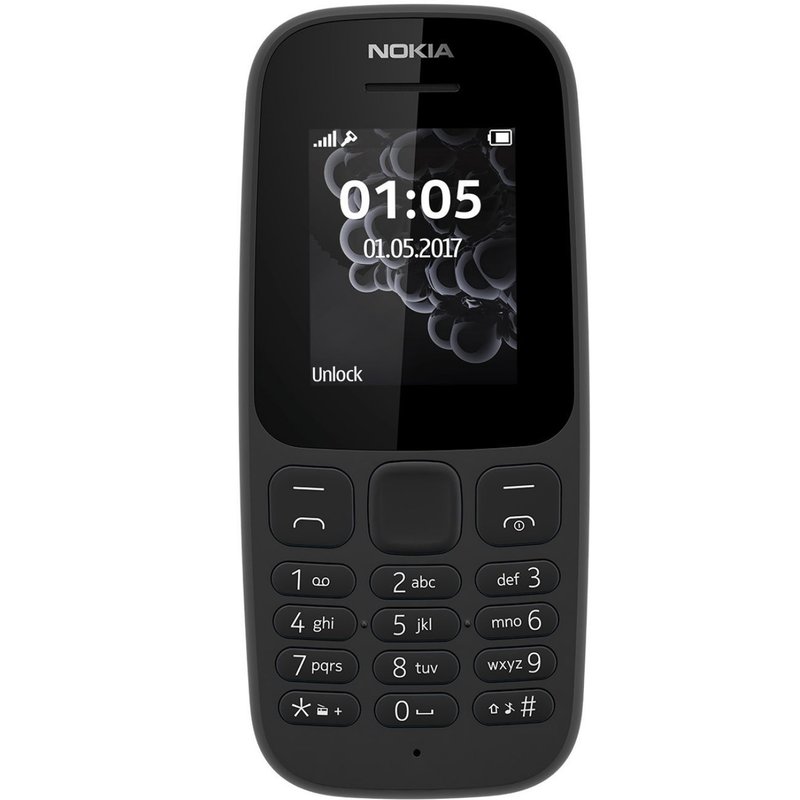 Telefon mobil Nokia 105 (2017), Dual SIM, Negru