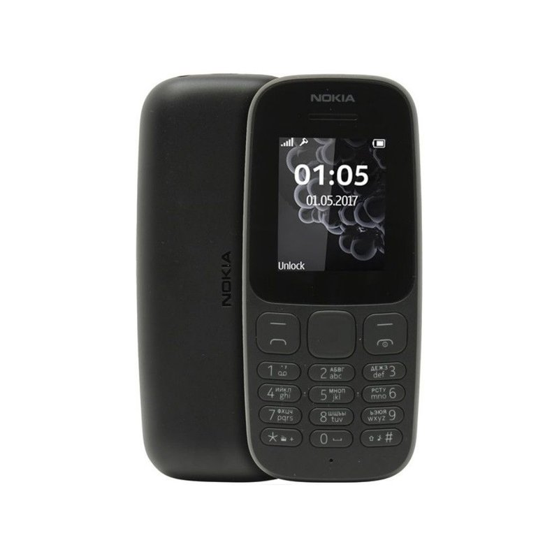 Telefon mobil Nokia 105 (2017), Dual SIM, Negru
